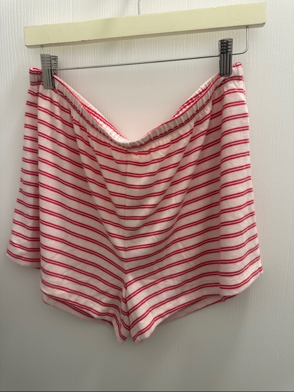 Z Supply Red and White Striped Pajama Shorts